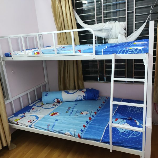 Giường tầng trẻ em 1m4 màu xanh - GS 19