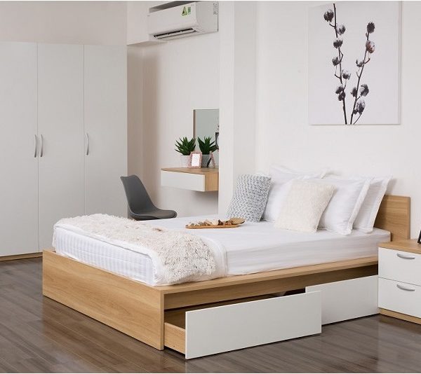 Giường có hộc kéo – GN002