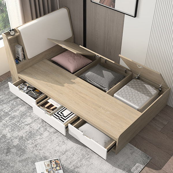 Giường hộp gỗ đơn GN-119