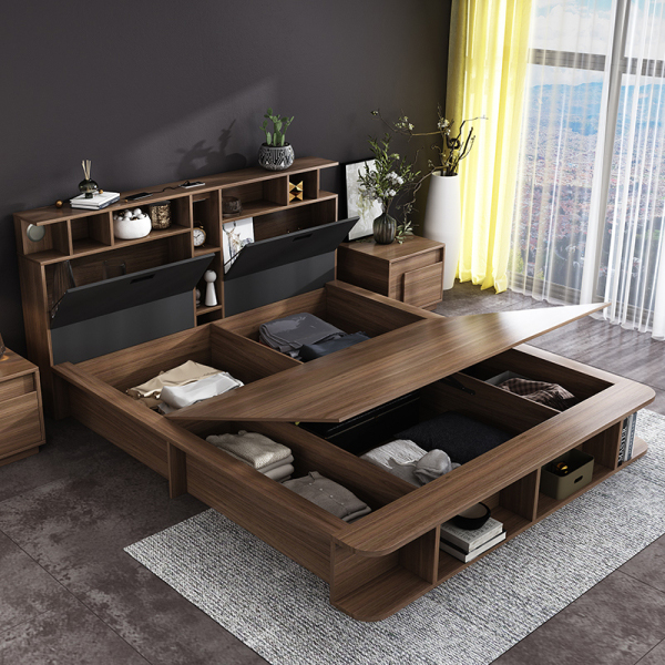 Giường ngủ thông minh có kệ để đồ – GN039