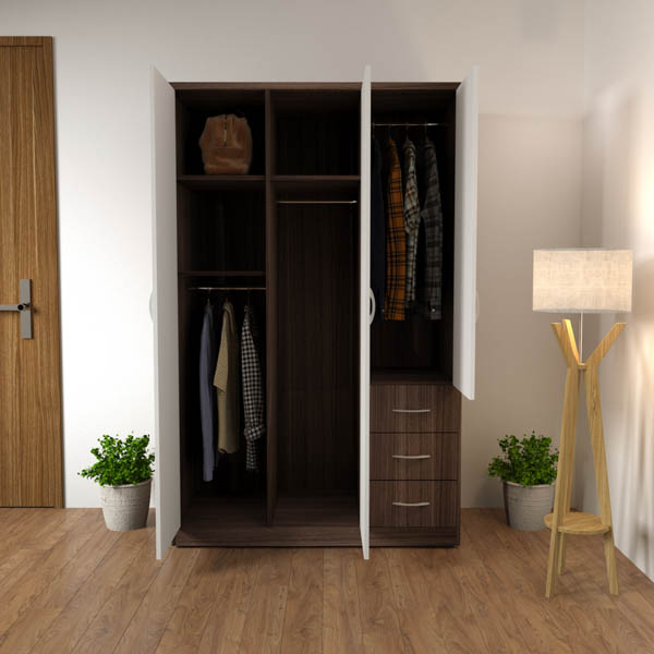 Tủ quần áo 3 cánh giá rẻ LK-1901