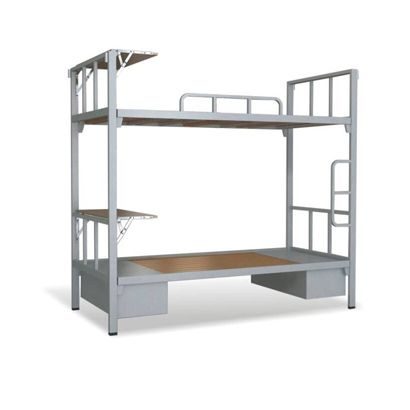 Giường tầng sắt có bàn học và hộc - GS 10