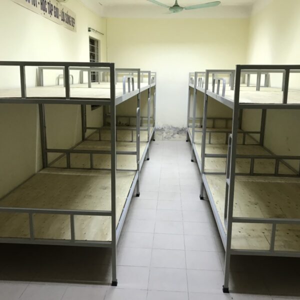 Giường sắt 2 tầng màu ghi 1m2 - GS 08